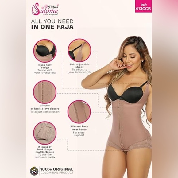 Salome Tummy Control Butt Lifter Shapewear Faja Colombiana for Women - Picture 3 of 4